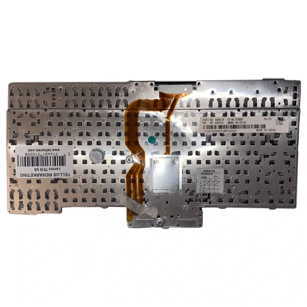 TellusRem U.S English Non-Backlit Keyboard Replacement for Lenovo ThinkPad